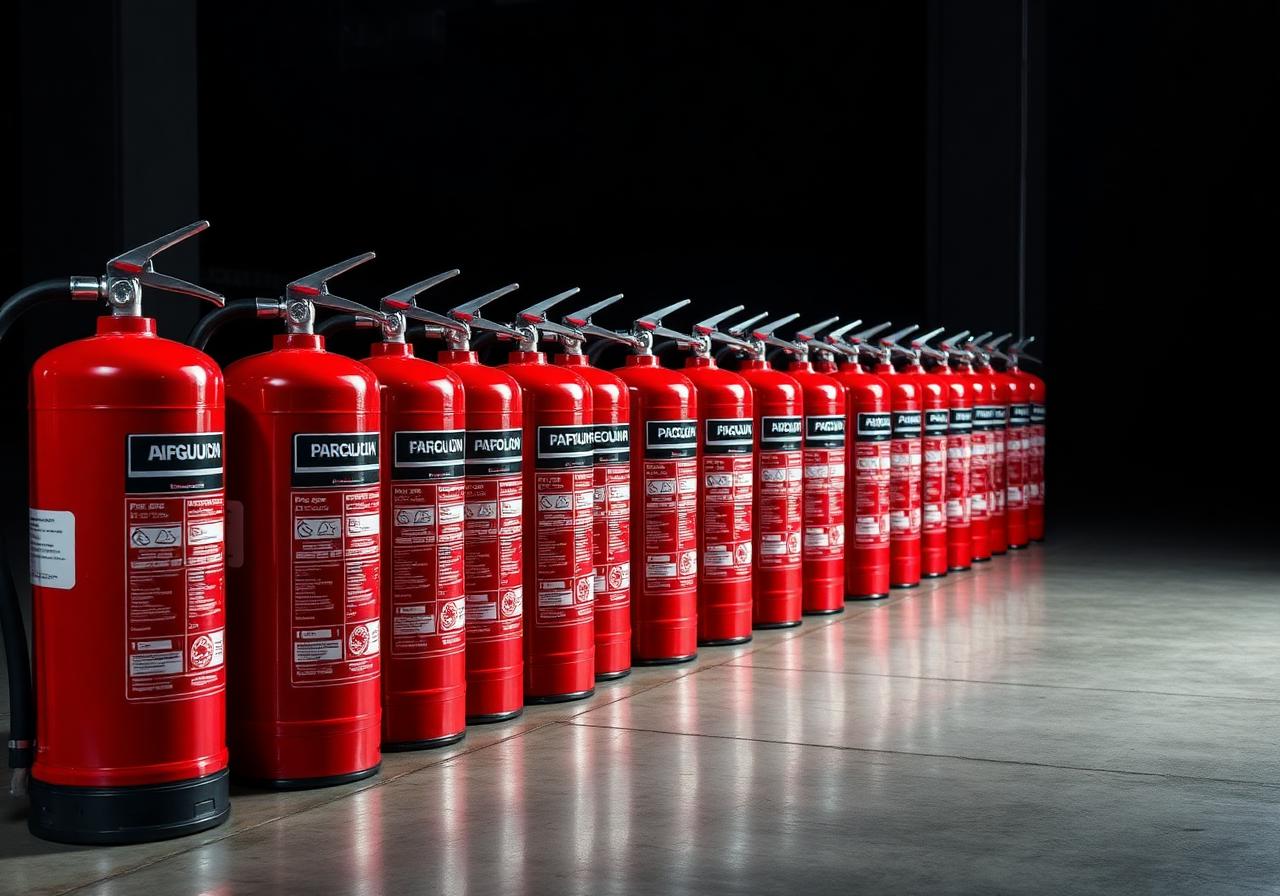 Range of Powerex fire extinguishers